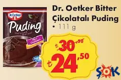 DR. OETKER BİTTER ÇİKOLATALI PUDİNG 111 G DR. OETKER BİTTER ÇİKOLATALI PUDİNG 111 G